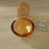 Vintage grave colored glass bottle decanter