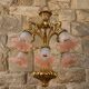Art Nouveau bronze chandelier with five lights / Nancy school style