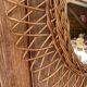 Vintage oval rattan mirror 57x40