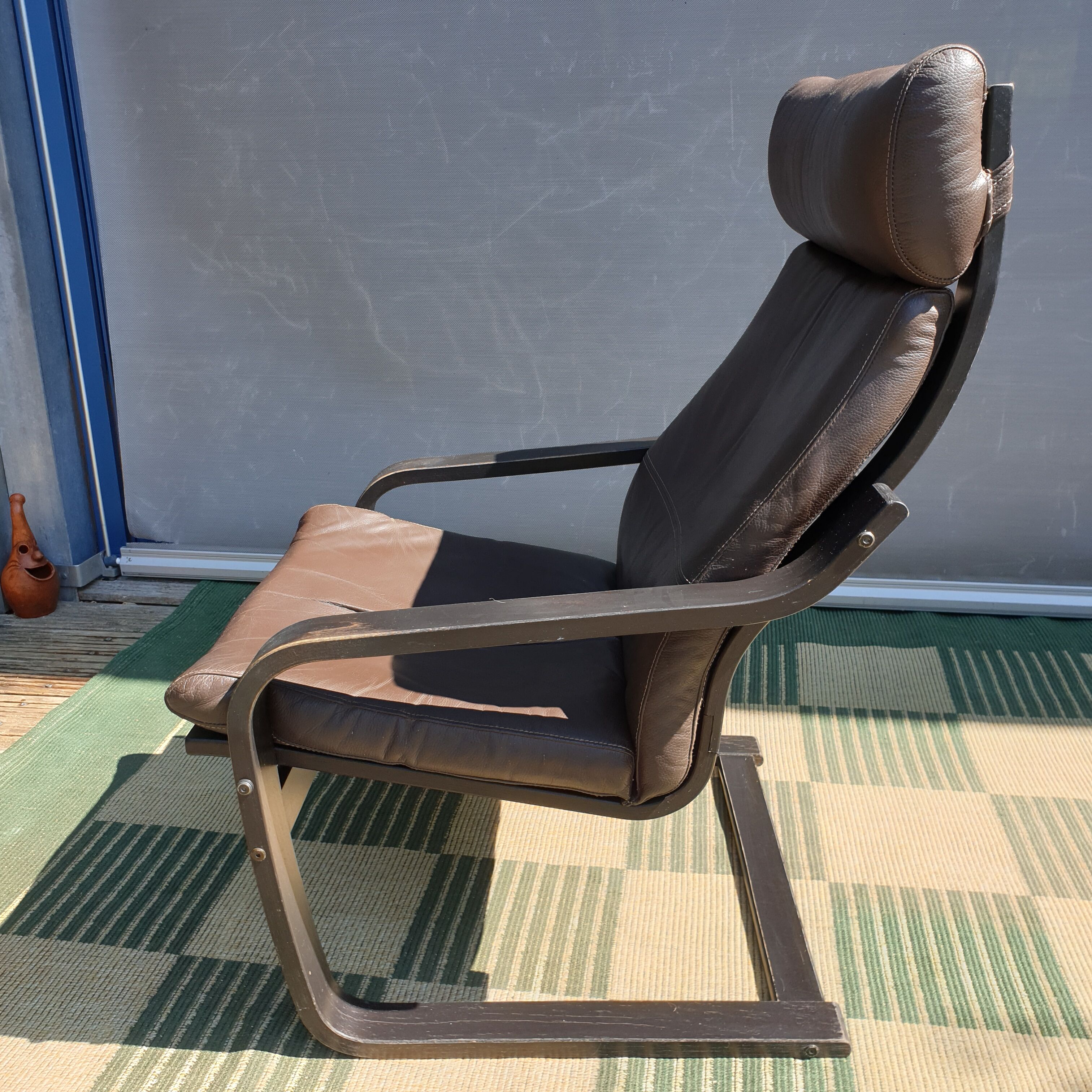 Fauteuil lounge poäng vintage ikéa 1999 cuir