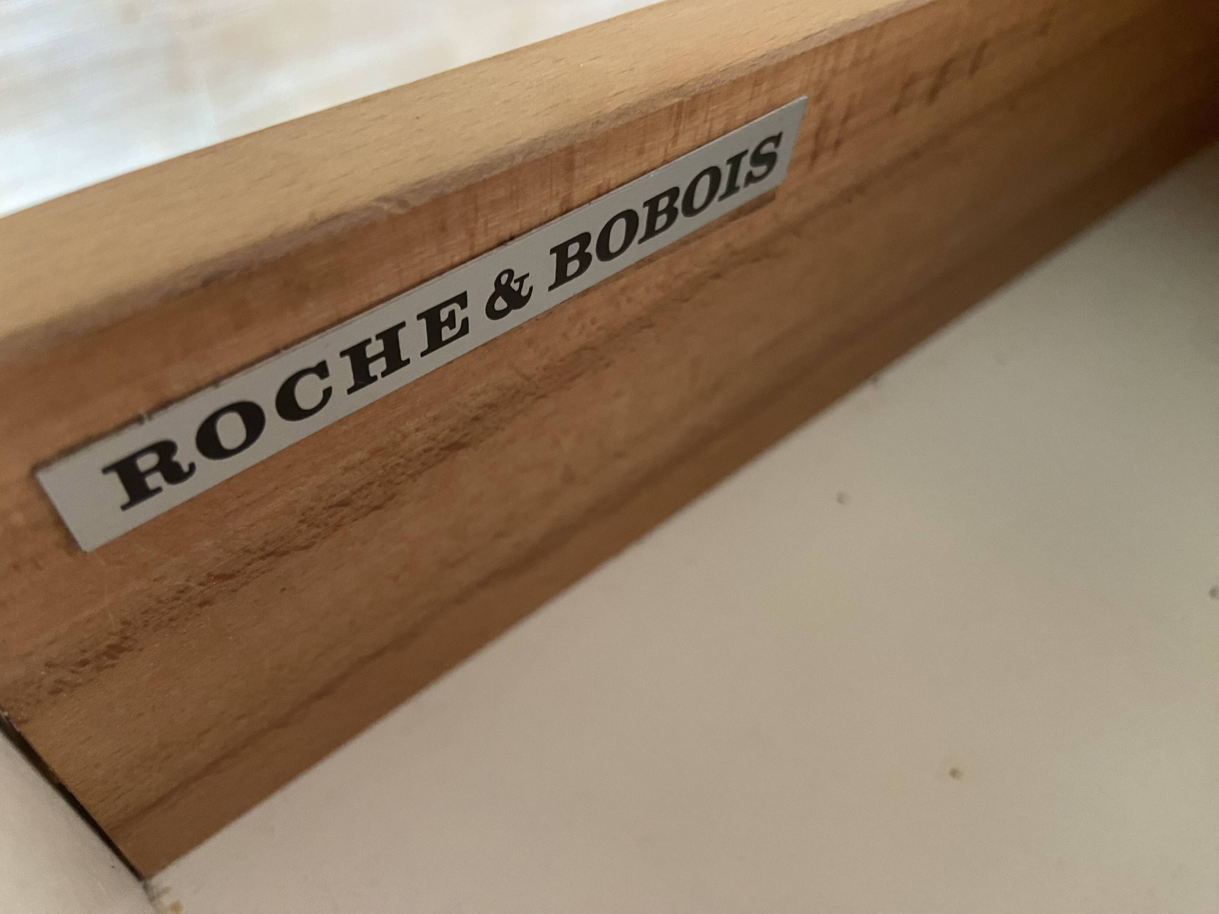 White melamine desk published by Roche&Bobois around 1970.