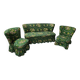 Sofa and its 2 matching armchairs from the 1960s.