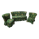 Sofa and its 2 matching armchairs from the 1960s.