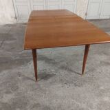 Scandinavian teak table with built-in extension