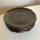 Set of 5 plates with godrons in glazed earth from Biot 1970