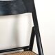 4 chaises pliantes bois et rotin