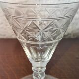 Port carafe in bohemian cut crystal and its 4 Glasses