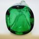 Old Large Pressed Molded Green Crushed Distorted Glass Bottle