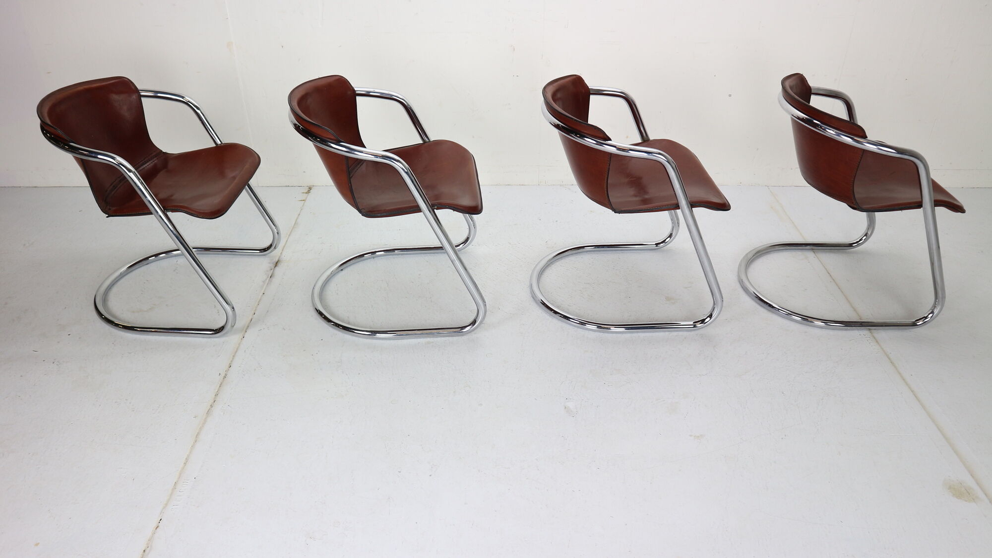 Set of 4 chairs for Cidue, 1970s, Italy