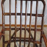 Rare-Vintage - Set of two rattan and bamboo armchairs - reclining armchairs - 80s