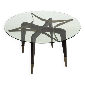 Rare mid-century round coffee table by Paolo Buffa, Italy, 1950s.