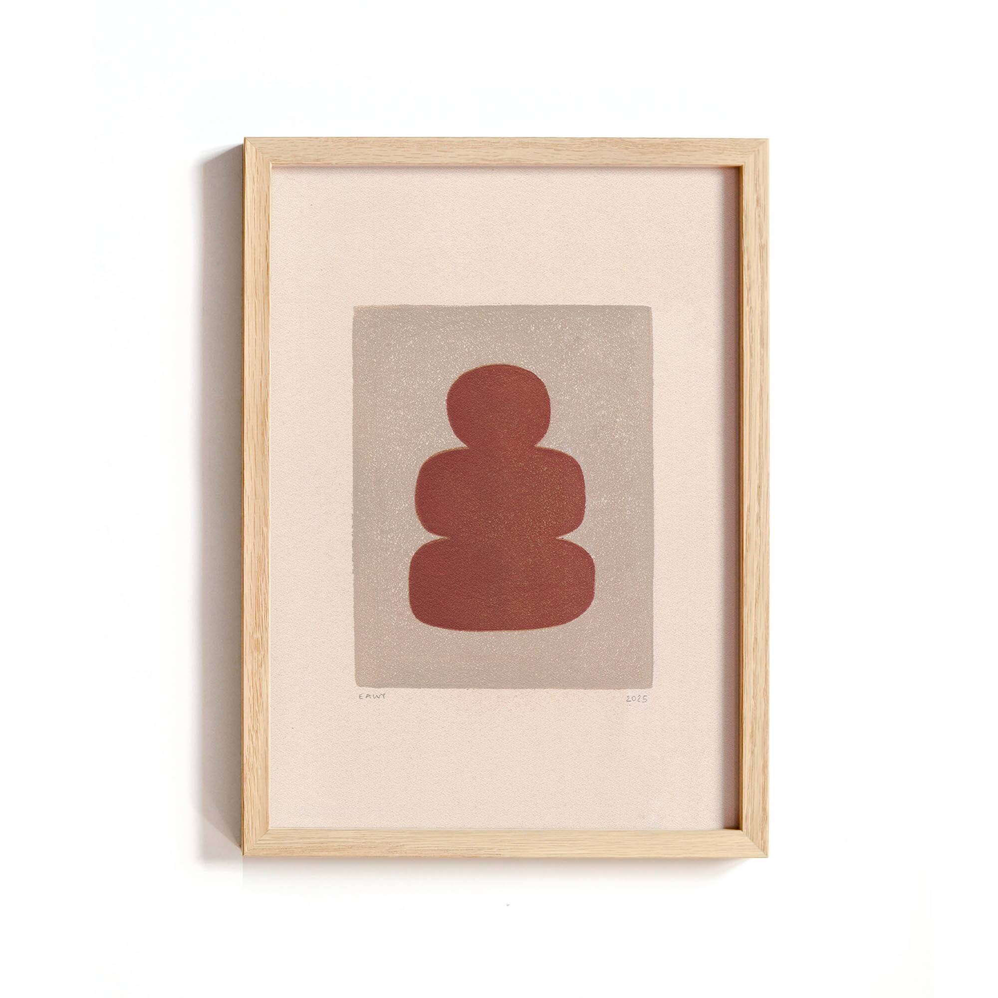 A pair of abstract paintings on paper, signed eawy