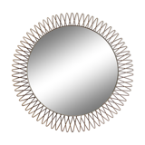 Italian bright / heated sun mirror in brass from the 50s