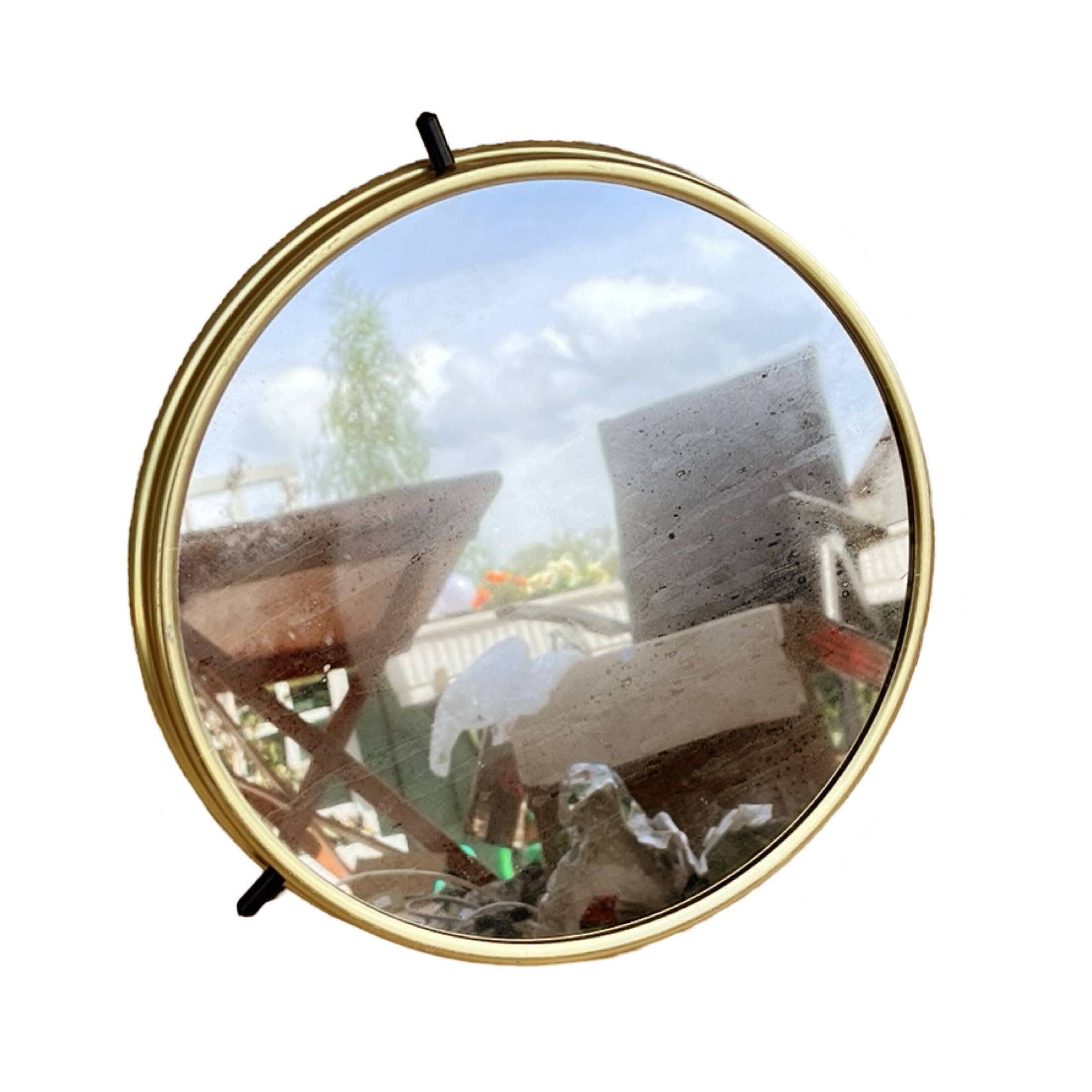 Hollywood Regency style rotating mirrored tray, Germany, 1960s.