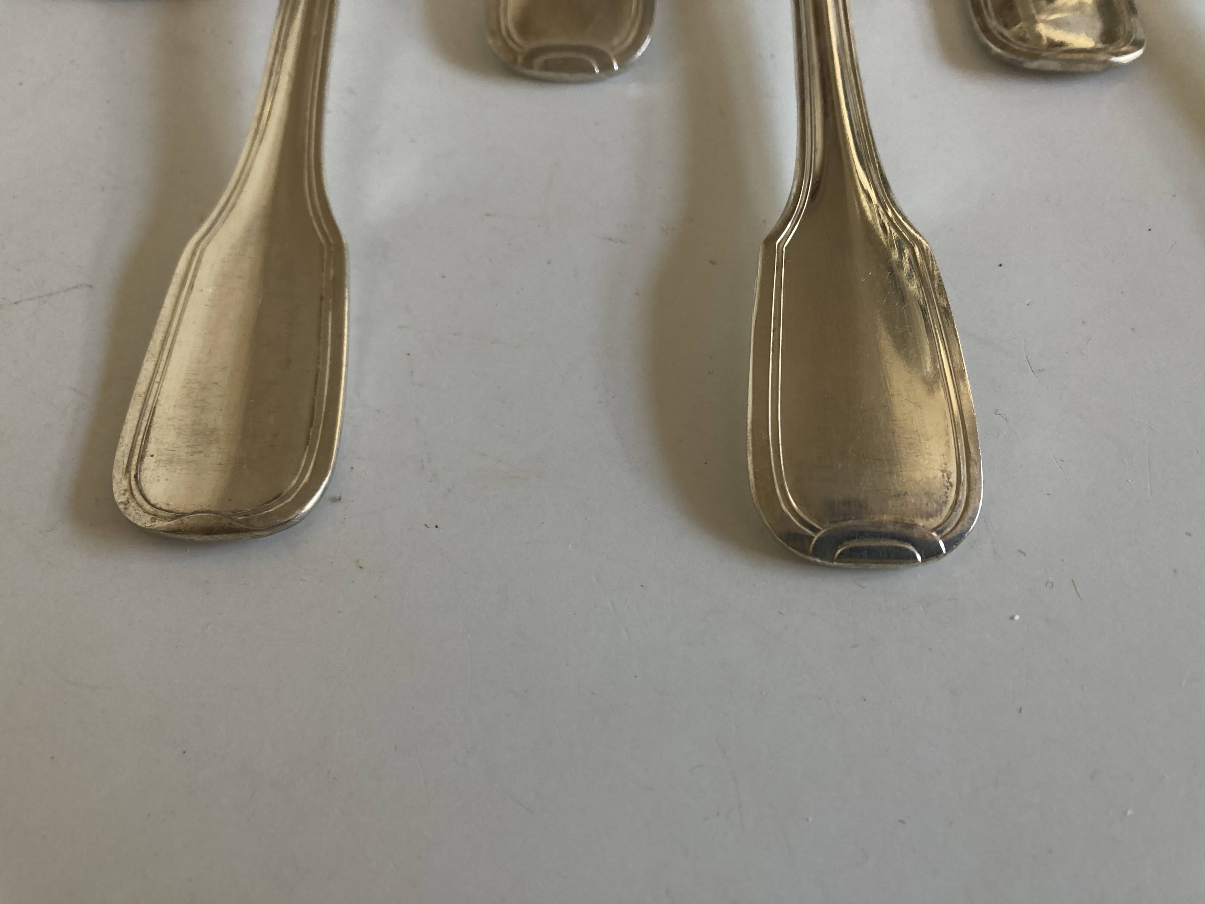 Modernist silver-plated cutlery 6 + 6 + 6