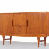 Danish Highboard with Tambour Doors, 1960s