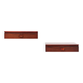 Pair of Mid-Century Modern Danish Wall-Mounted Nightstands in Walnut