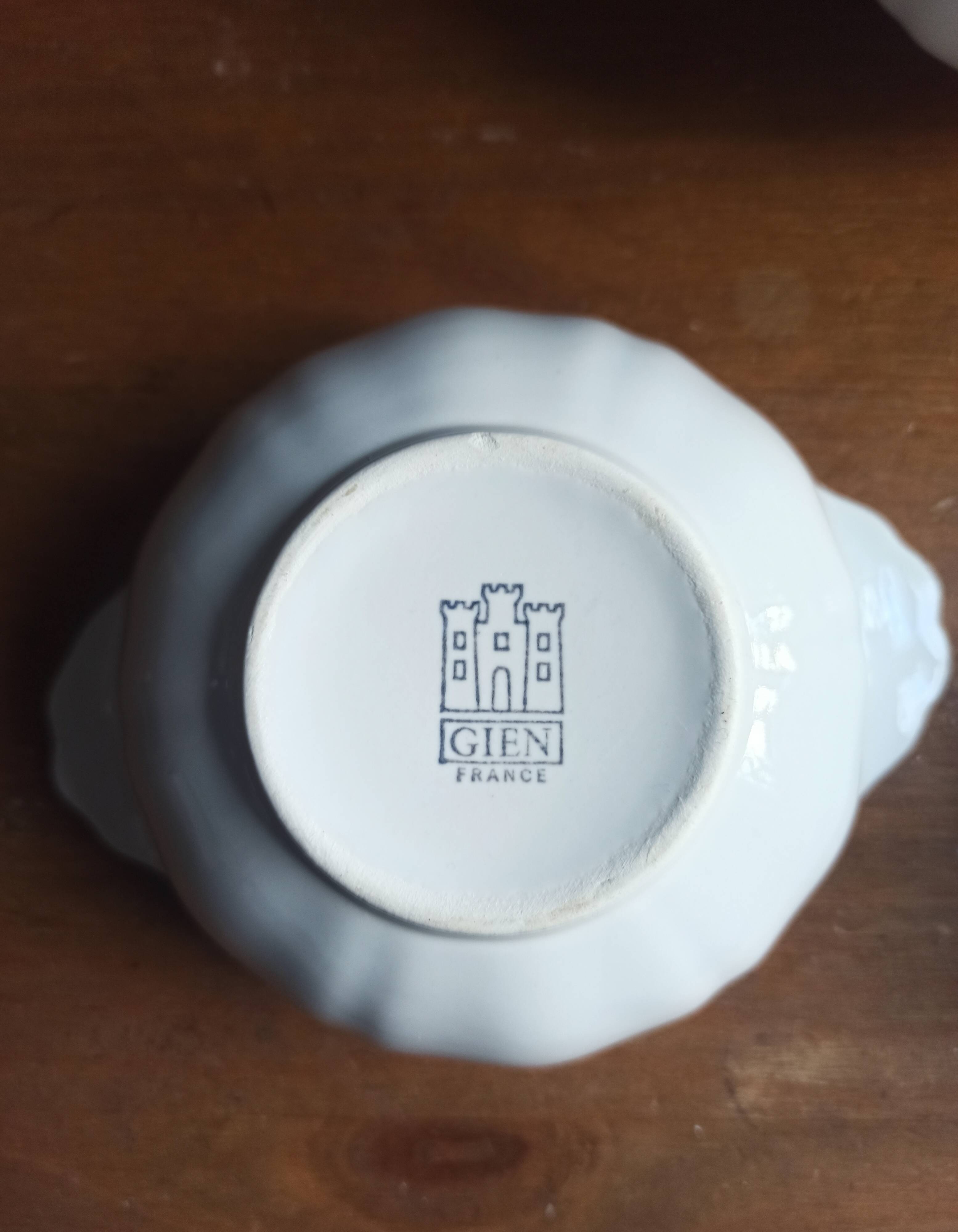 Bols en faience blancs de Gien