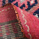 3x9 navy blue & pink turkish runner rug 79x272cm