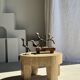 Traditional Indonesian decorative wooden bird on a base, crest model.