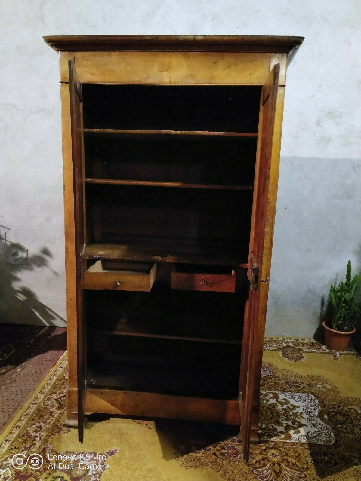 Louis Philippe walnut cabinet 19th-century