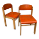 2 chaises enfant vintage bois