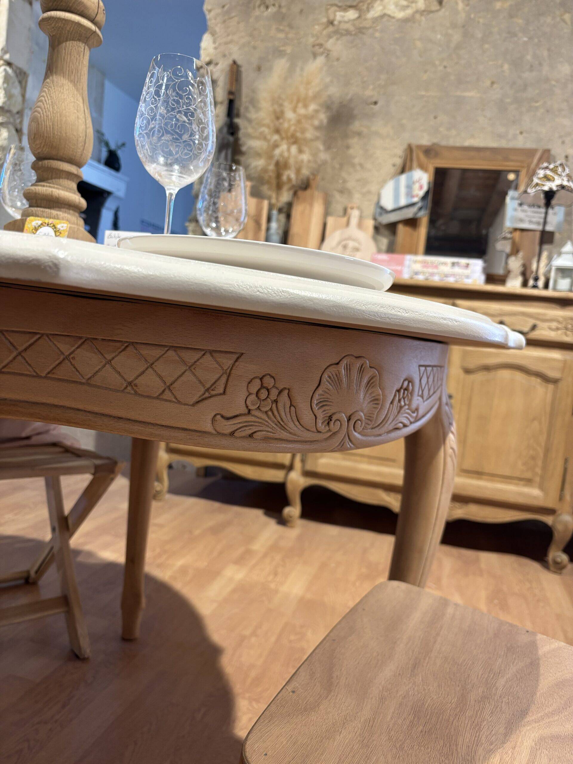 Round table with extension.