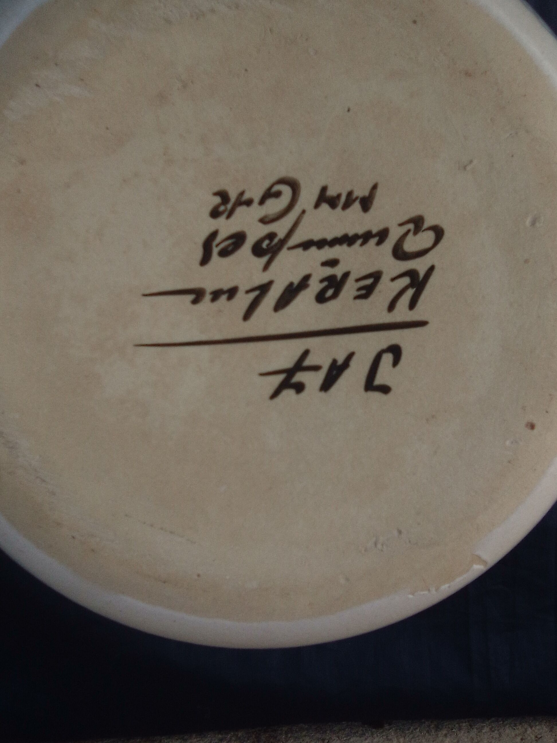 Bowl in Quimper keraluc earthenware diam 31 cm H 17 cm