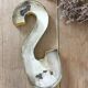 Vintage yellow sign letter S