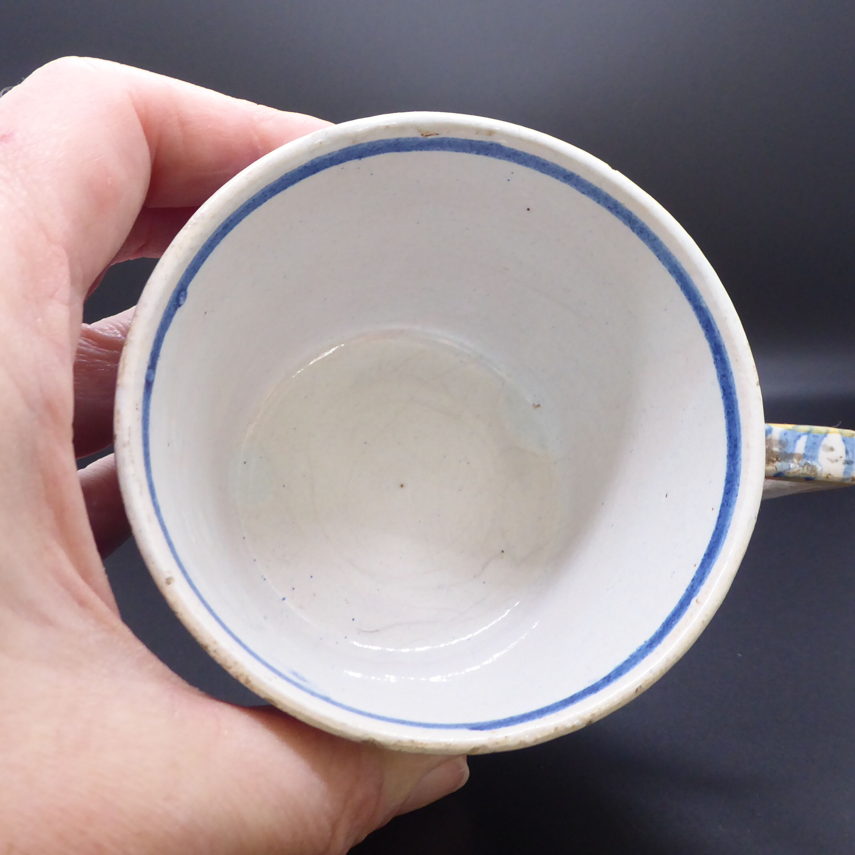 Quimper earthenware cup