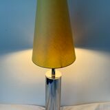 Italian lamp foot Ticino stainless steel cylinder 1970