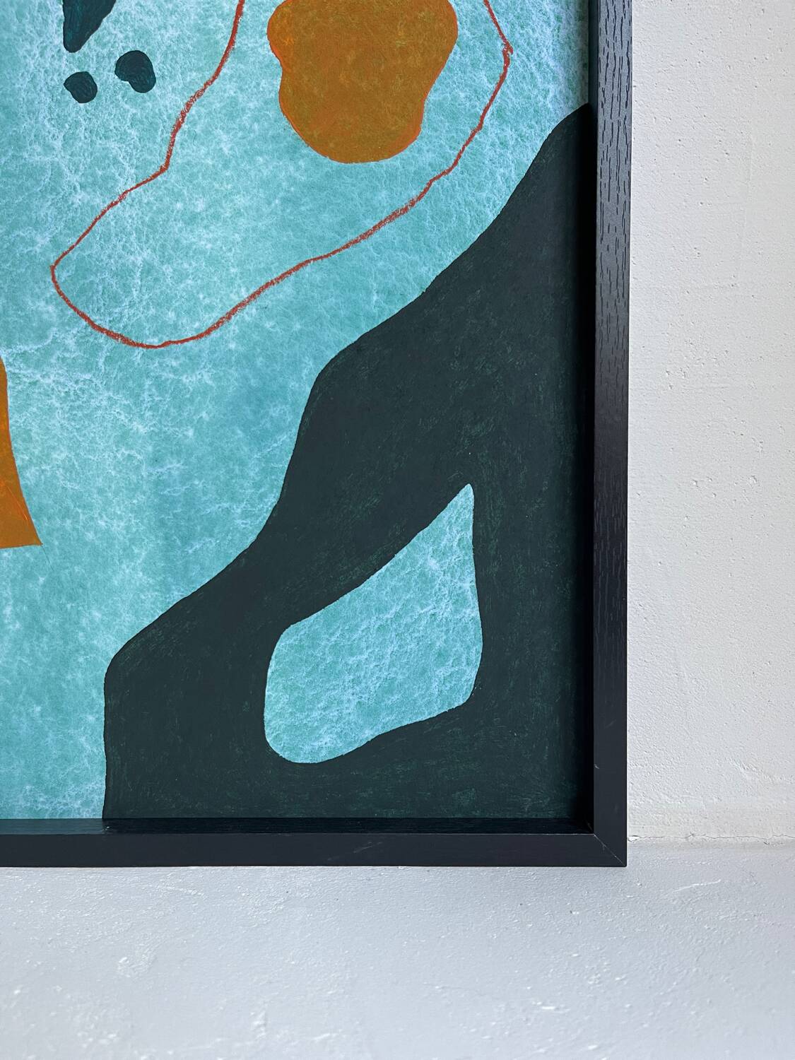 Colorful abstract painting in acrylic on paper