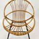 Fauteuil vintage en rotin par Dirk van Sliedregt Rohe Noordwolde 1960 aux Pays-Bas