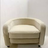 Mid-Century Modern Italian Armchairs on casters, 1970s (3 available)