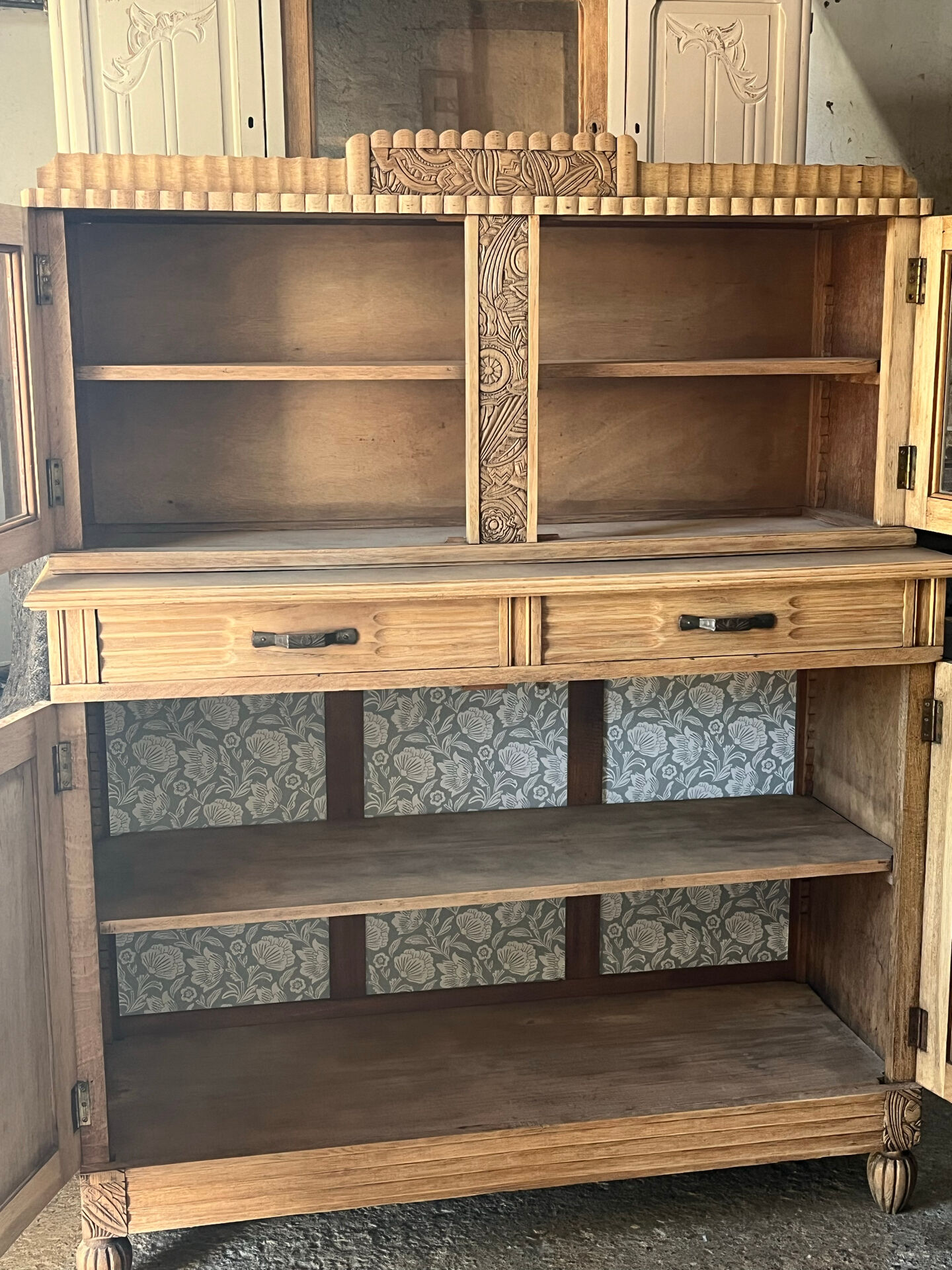Buffet art déco deux corps 
