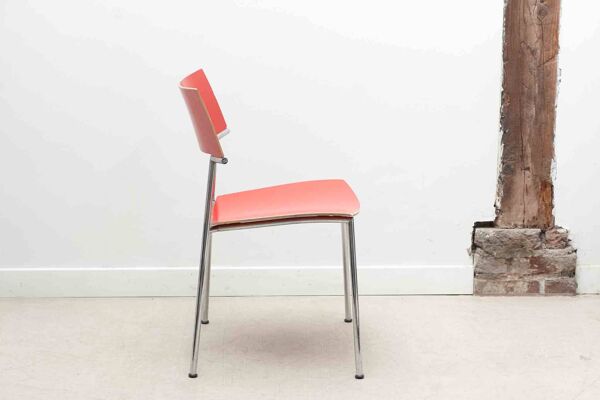 Chaise Gijs Van der Sluis rouge