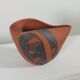 Vintage ceramic vase with sgraffito decoration, Rudi Stahl, Germany, 1950s.