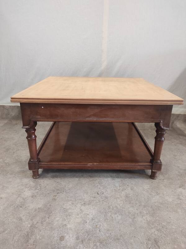 White and gold leaf coffee table