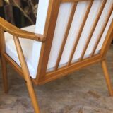 Fauteuil Stella vintage tissus bouclette