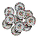 11 dessert plates or Rusticana bread plates in Sarreguemines earthenware