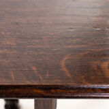 Edwardian oak sutherland drop leaf occasional table