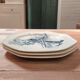 Three flat plates made of ironstone - English earthenware