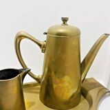 Service à thé en laiton époque Art Nouveau