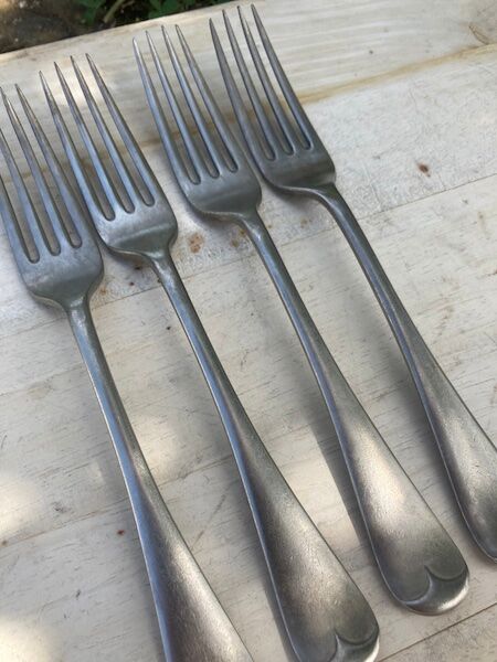 Set of 4 old Nevada Silver D&A forks