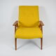 Czech original armchair TON, type 6950, 1960s, yellow, restored