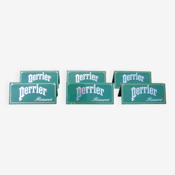 Six table plates Perrier promotional items