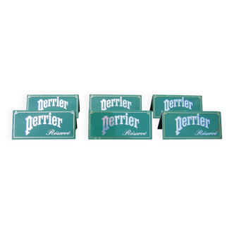 Six table plates Perrier promotional items