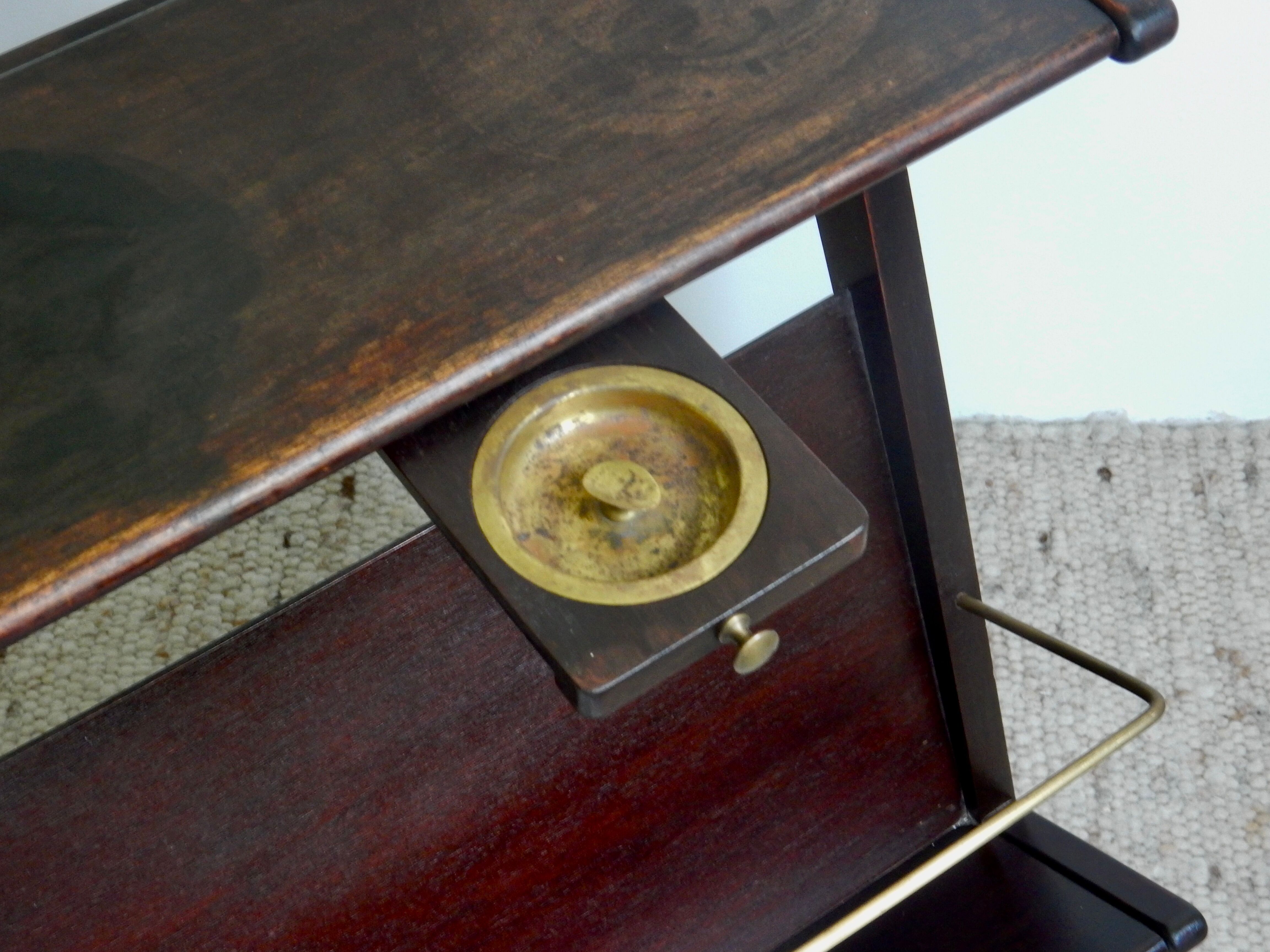 Wooden sofa end magazine holders