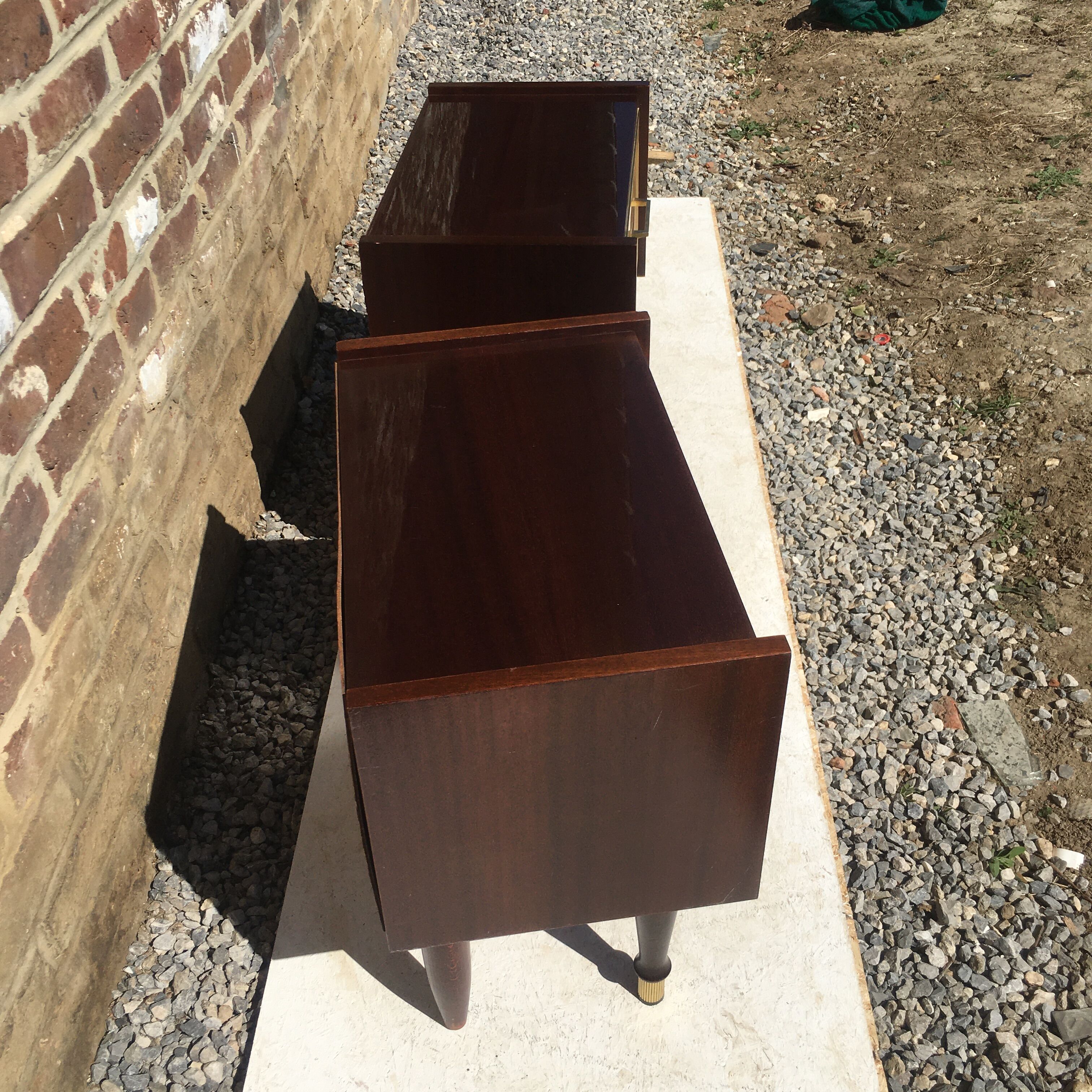 Pair vintage bedside