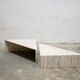 Series of 2 vintage travertine coffee tables published by Roche Bobois